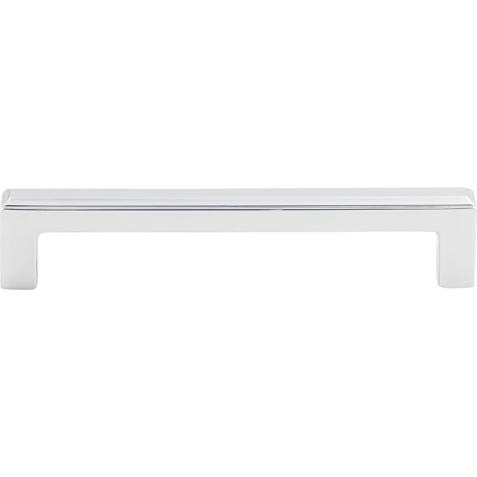 Top Knobs TK673PC: 5-1/16" cc Podium Square Bar Cabinet Pull - Polished Chrome