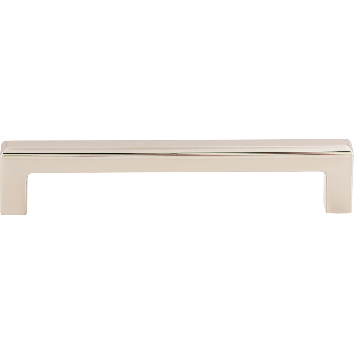 Top Knobs TK673PN: 5-1/16" cc Podium Square Bar Cabinet Pull - Polished Nickel