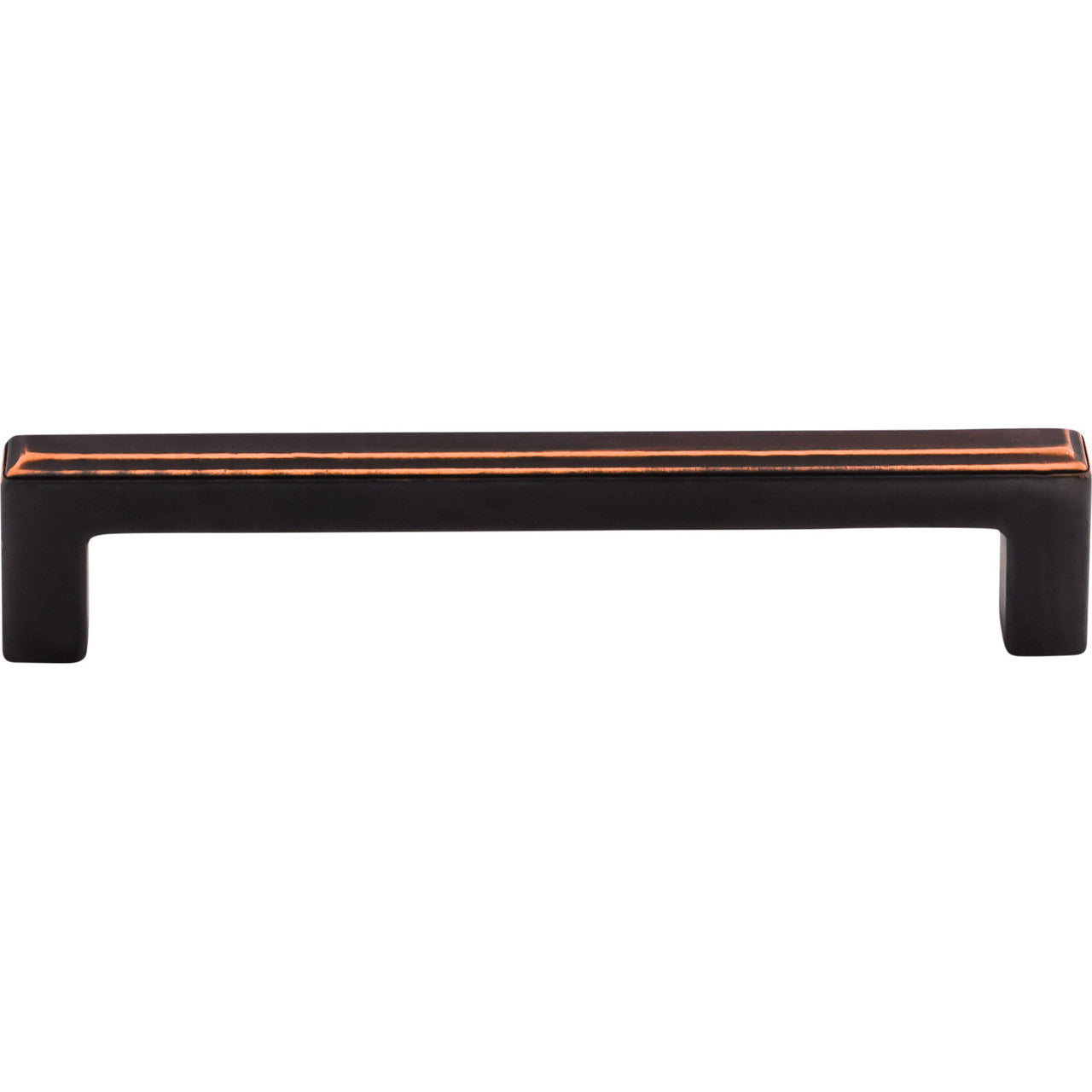 Top Knobs TK673UM: 5-1/16" cc Podium Square Bar Cabinet Pull - Umbrio