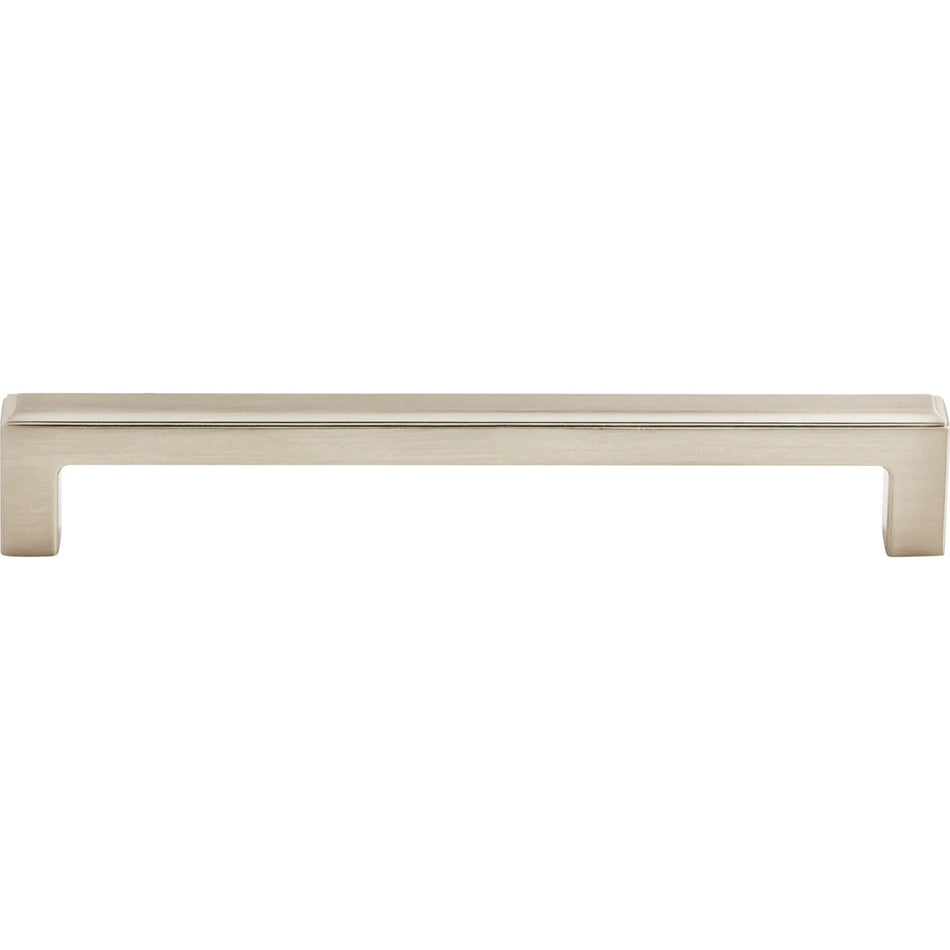 Top Knobs TK674BSN: 6-5/16" cc Podium Square Bar Cabinet Pull - Brushed Satin Nickel