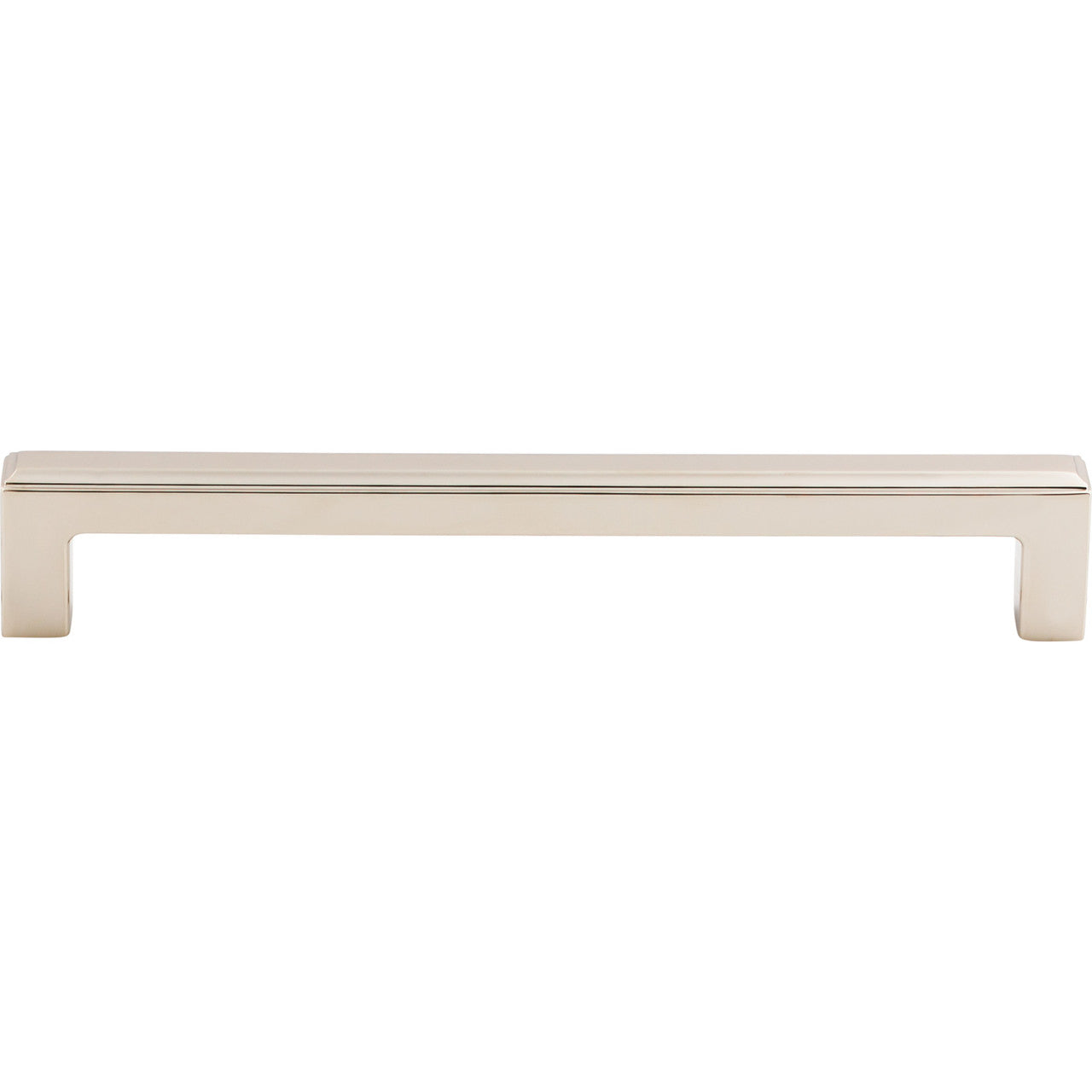 Top Knobs TK674PN: 6-5/16" cc Podium Square Bar Cabinet Pull - Polished Nickel
