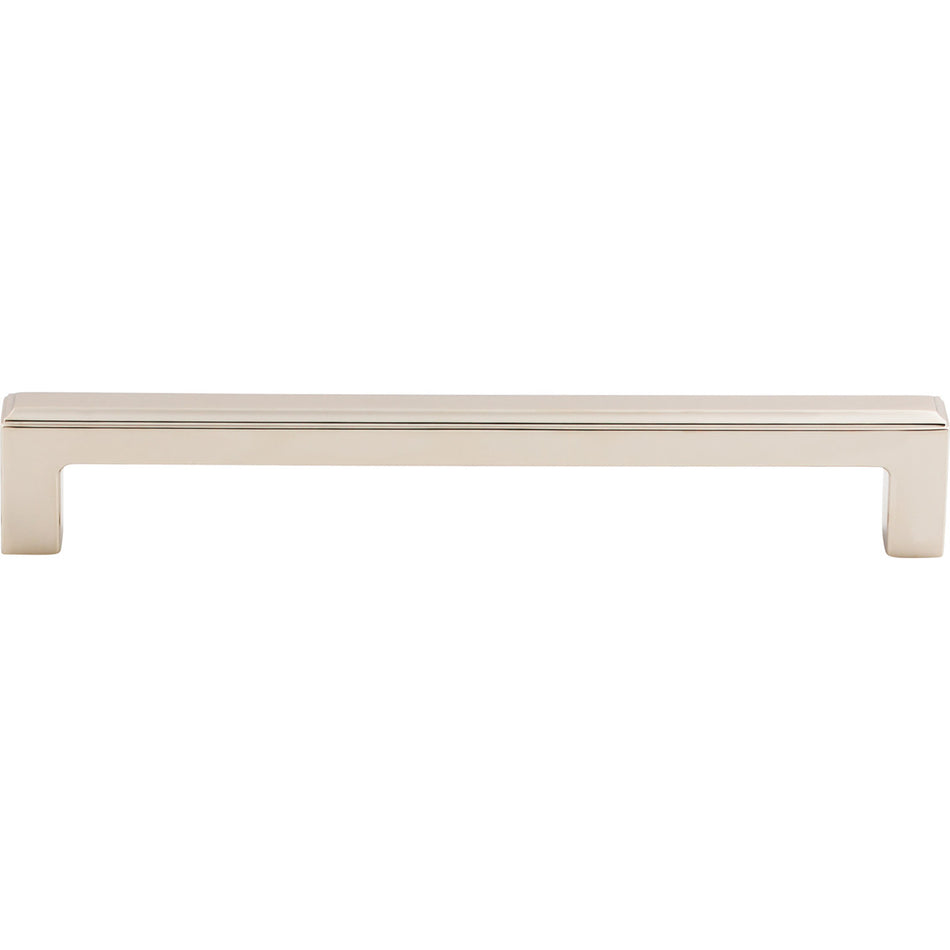 Top Knobs TK674PN: 6-5/16" cc Podium Square Bar Cabinet Pull - Polished Nickel