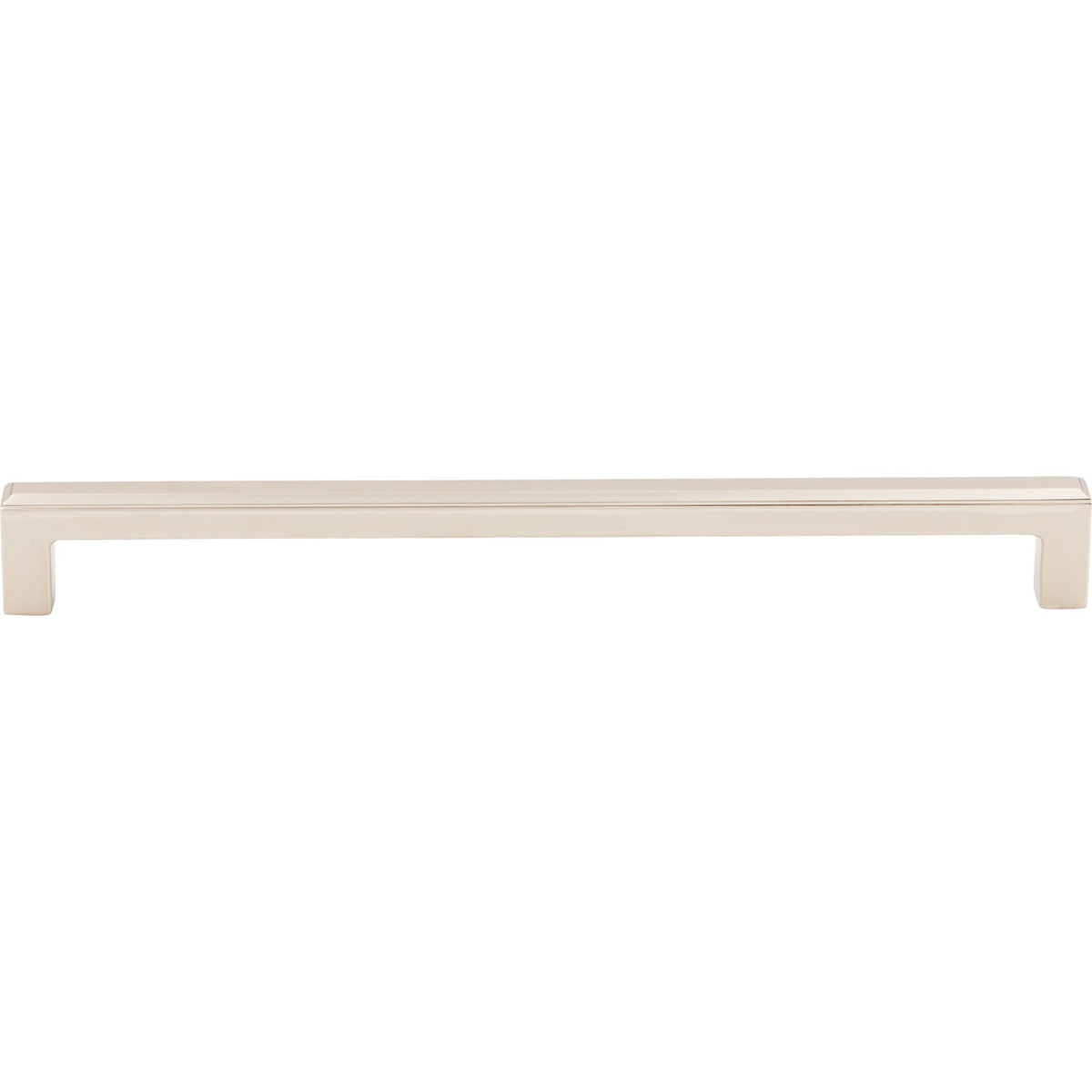 Top Knobs TK675PN: 9" cc Podium Square Bar Cabinet Pull - Polished Nickel