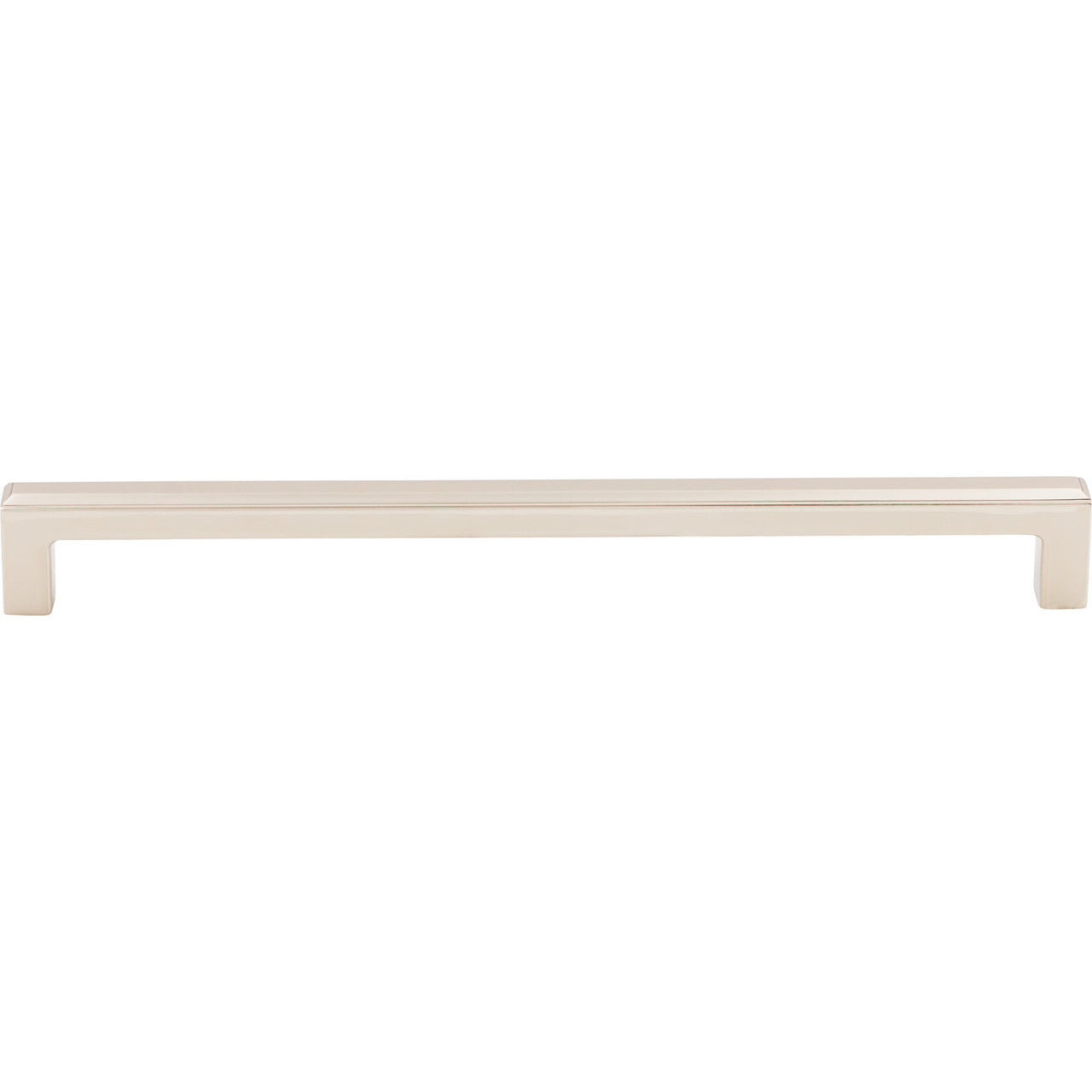 Top Knobs TK675PN: 9" cc Podium Square Bar Cabinet Pull - Polished Nickel