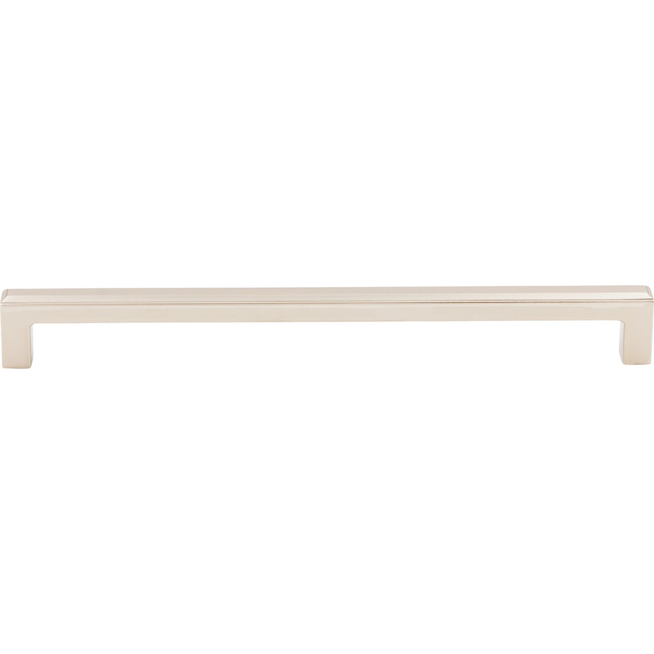 Top Knobs TK675PN: 9" cc Podium Square Bar Cabinet Pull - Polished Nickel