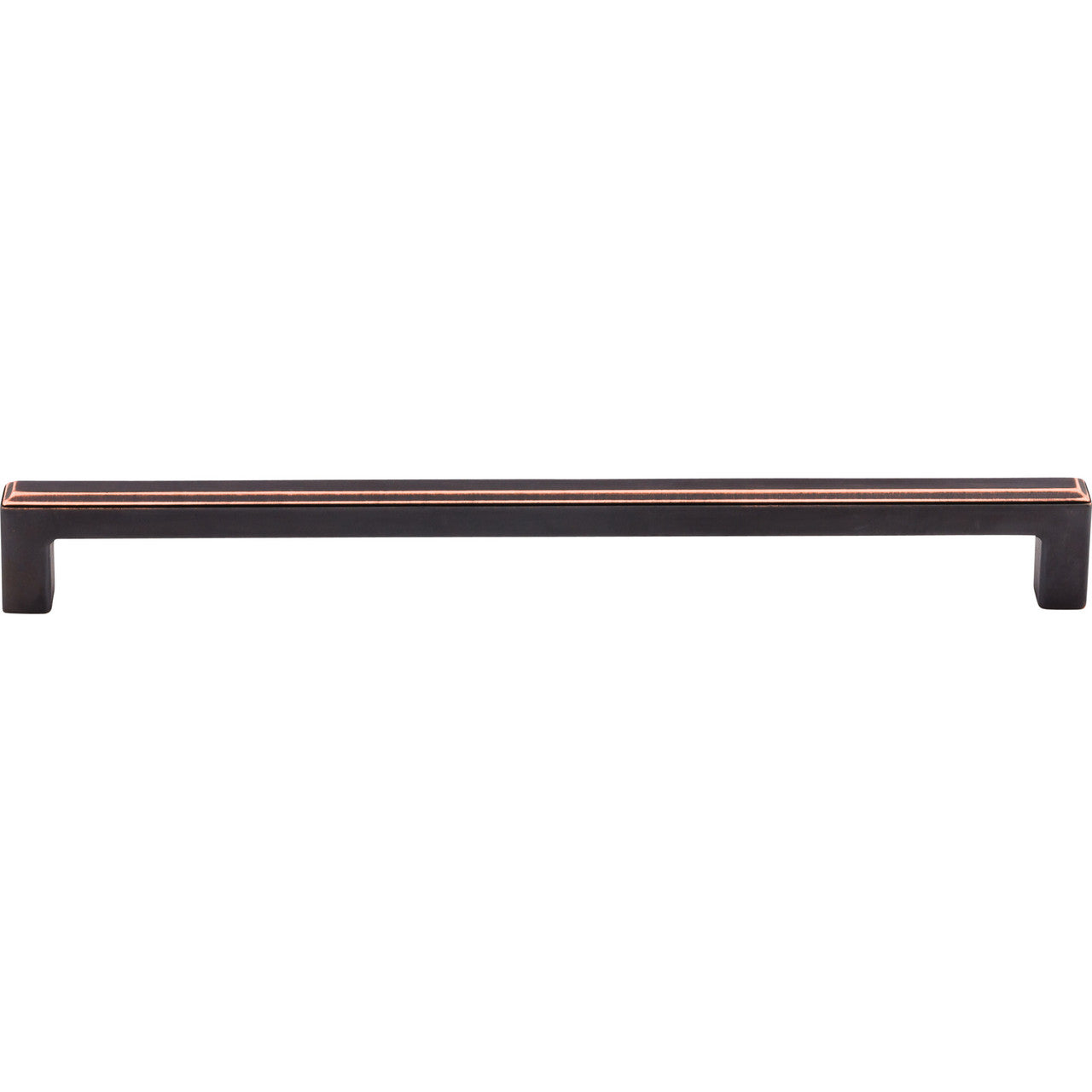 Top Knobs TK675UM: 9" cc Podium Square Bar Cabinet Pull - Umbrio