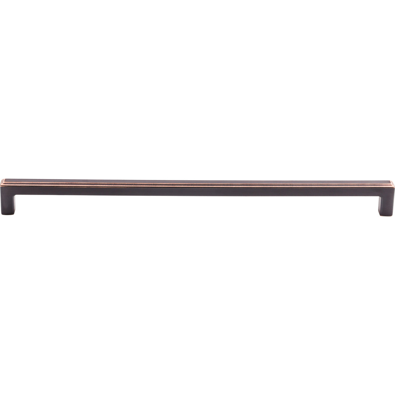 Top Knobs TK676UM: 12" cc Podium Square Bar Cabinet Pull - Umbrio