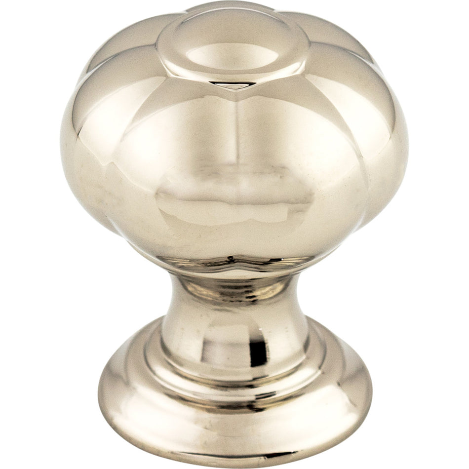 Top Knobs TK690PN: 1" Allington Flower Cabinet Knob - Polished Nickel