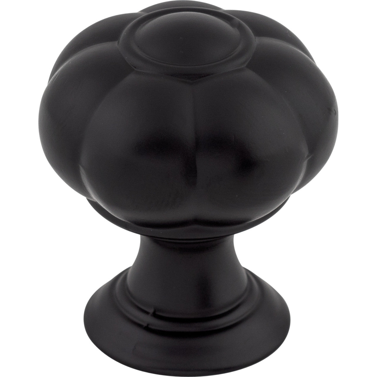 Top Knobs TK691BLK: 1-1/4" Allington Flower Cabinet Knob - Flat Black