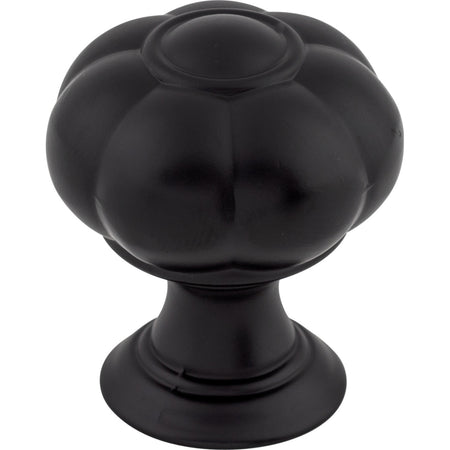 Top Knobs TK691BLK: 1-1/4" Allington Flower Cabinet Knob - Flat Black