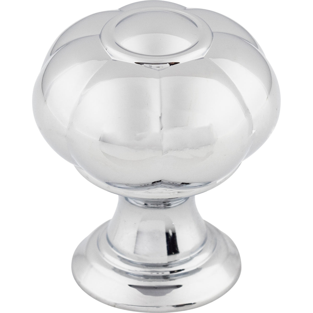 Top Knobs TK691PC: 1-1/4" Allington Flower Cabinet Knob - Polished Chrome
