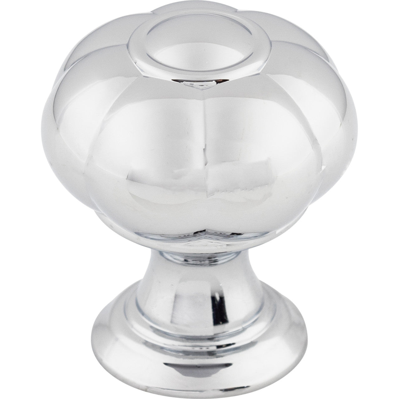 Top Knobs TK691PC: 1-1/4" Allington Flower Cabinet Knob - Polished Chrome