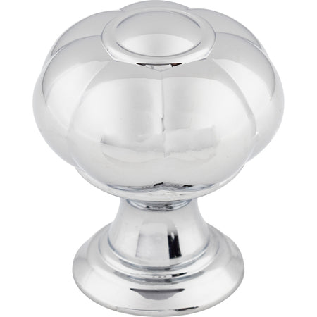 Top Knobs TK691PC: 1-1/4" Allington Flower Cabinet Knob - Polished Chrome