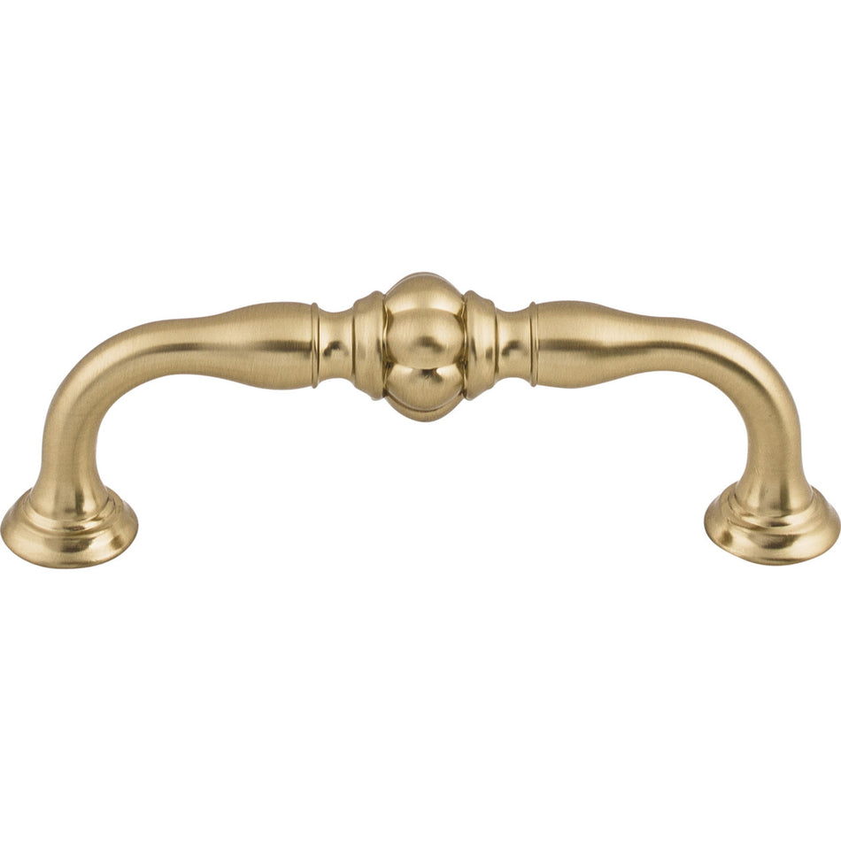 Top Knobs TK692HB: 3-3/4" cc Allington D-Handle Cabinet Pull - Honey Bronze