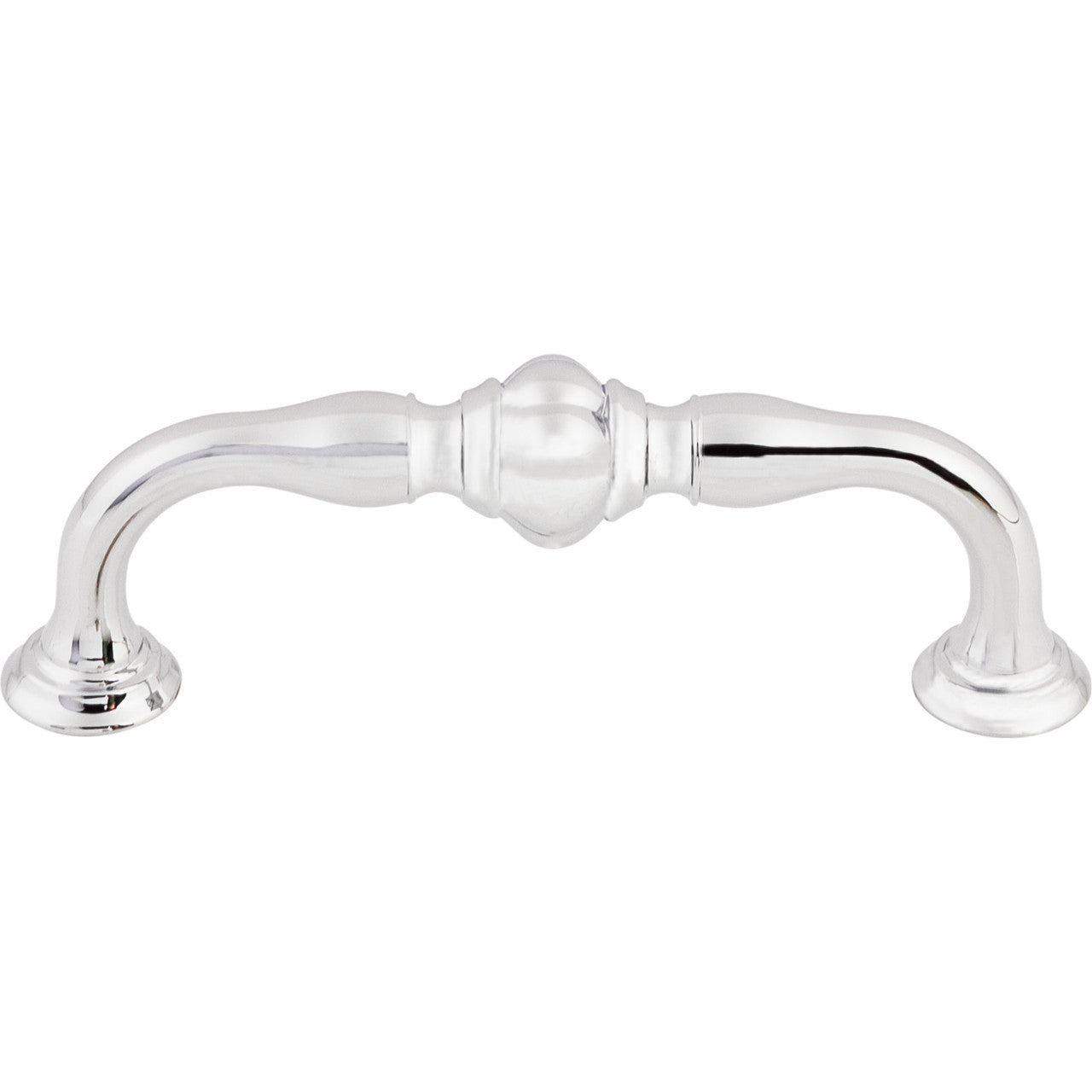 Top Knobs TK692PC: 3-3/4" cc Allington D-Handle Cabinet Pull - Polished Chrome
