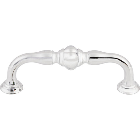 Top Knobs TK692PC: 3-3/4" cc Allington D-Handle Cabinet Pull - Polished Chrome
