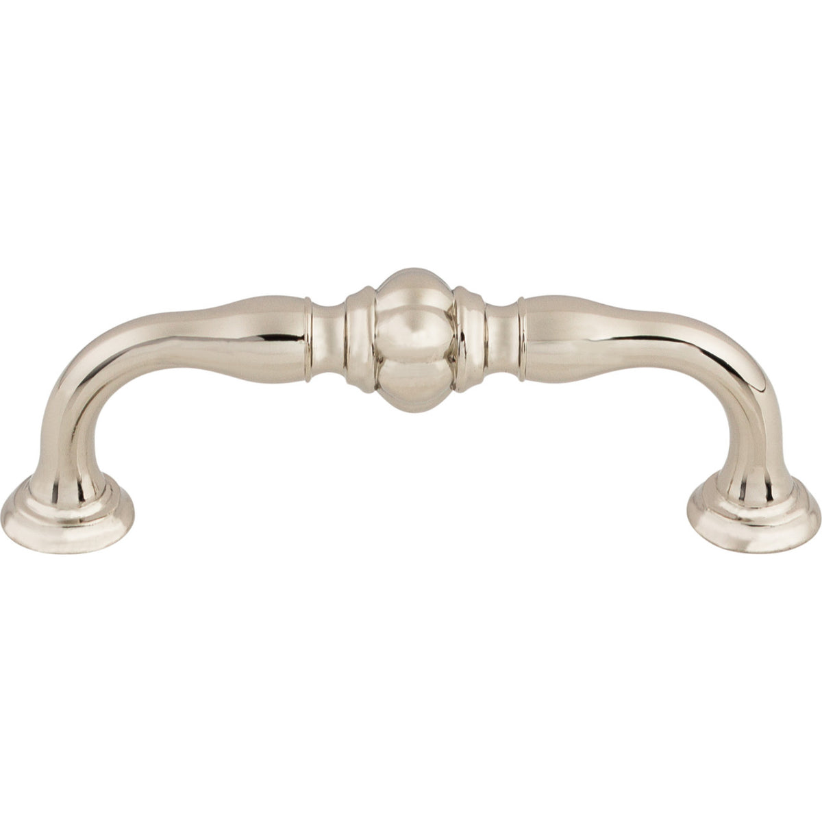 Top Knobs TK692PN: 3-3/4" cc Allington D-Handle Cabinet Pull - Polished Nickel