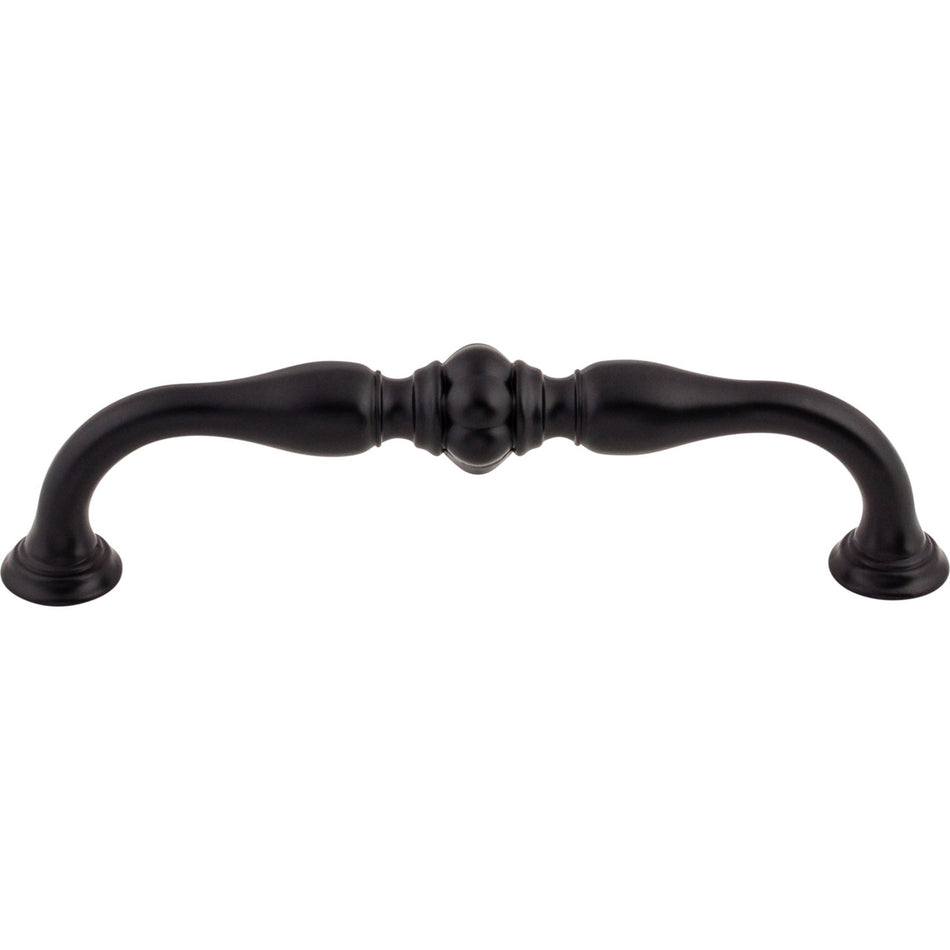 Top Knobs TK693BLK: 5-1/16" cc Allington D-Handle Cabinet Pull - Flat Black