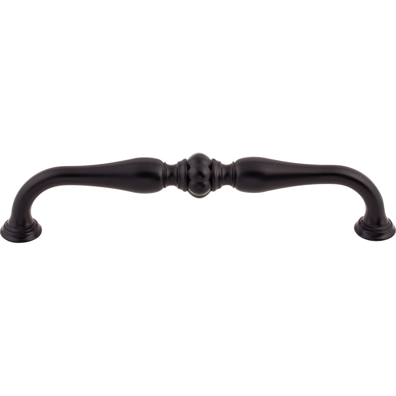 Top Knobs TK694BLK: 6-5/16" cc Allington D-Handle Cabinet Pull - Flat Black