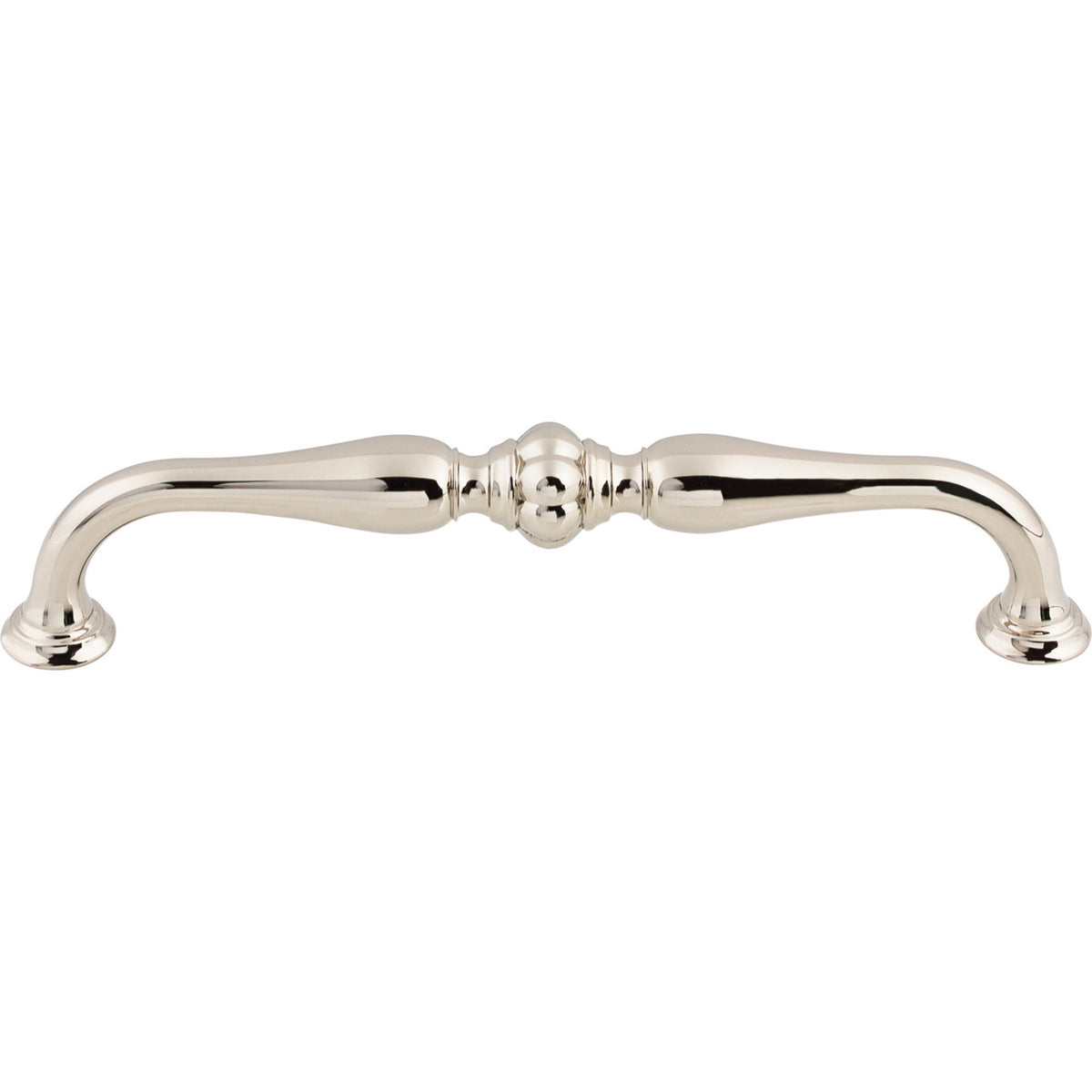 Top Knobs TK694PN: 6-5/16" cc Allington D-Handle Cabinet Pull - Polished Nickel