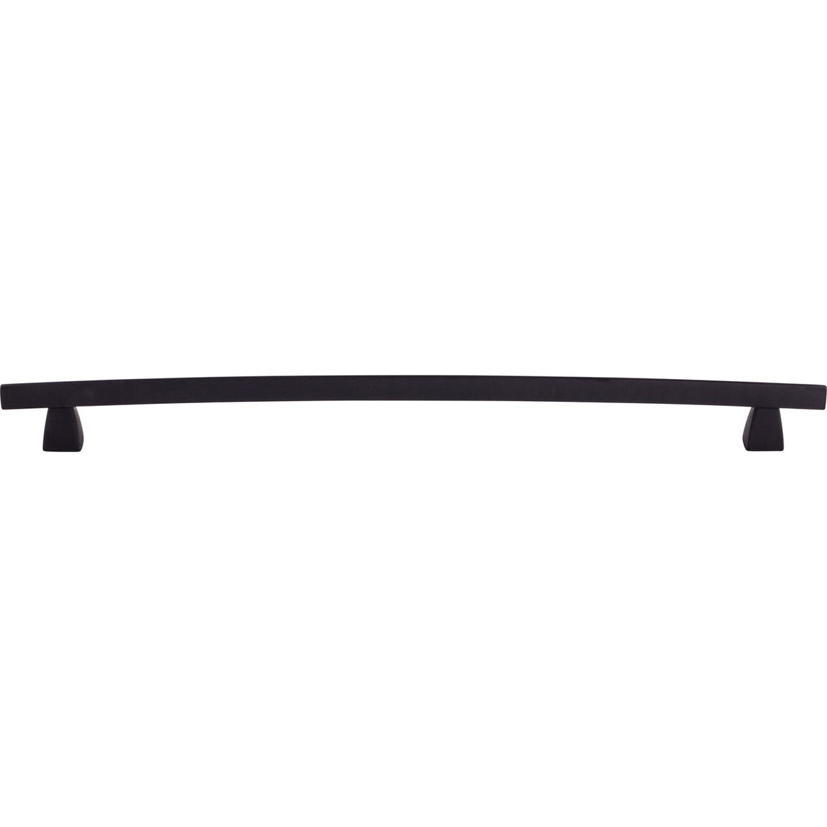 Top Knobs TK6BLK: 12" cc Sanctuary Arched Bar Cabinet Pull - Flat Black