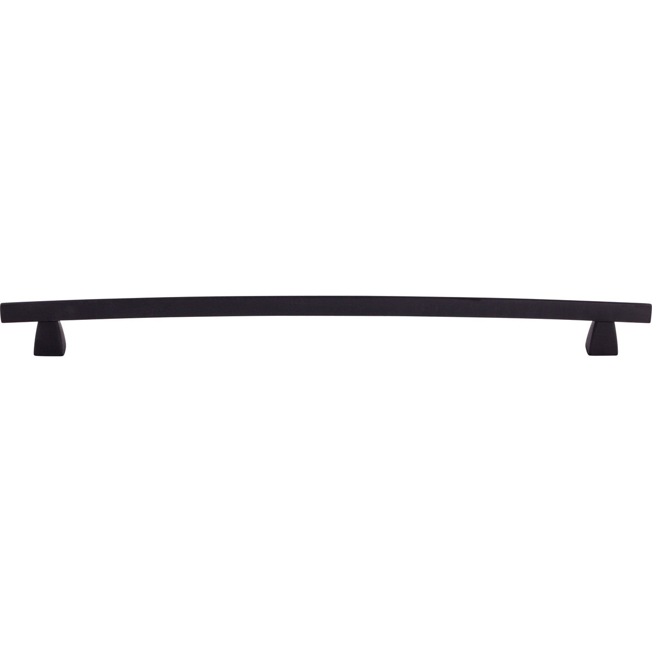 Top Knobs TK6BLK: 12" cc Sanctuary Arched Bar Cabinet Pull - Flat Black