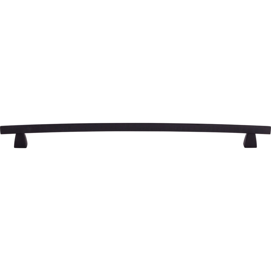 Top Knobs TK6BLK: 12" cc Sanctuary Arched Bar Cabinet Pull - Flat Black
