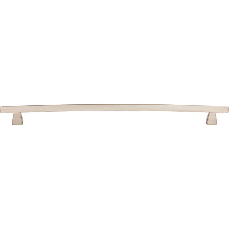 Top Knobs TK6BSN: 12" cc Sanctuary Arched Bar Cabinet Pull - Brushed Satin Nickel