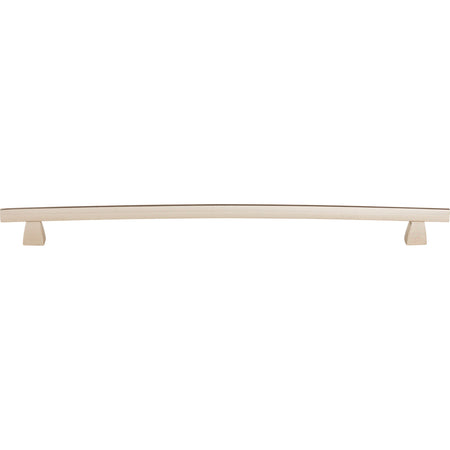 Top Knobs TK6PN: 12" cc Sanctuary Arched Bar Cabinet Pull - Polished Nickel