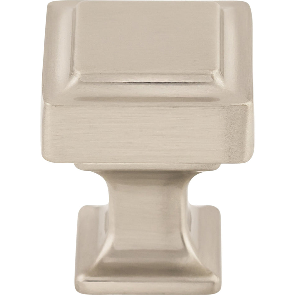 Top Knobs TK700BSN: 1" Ascendra Square Cabinet Knob - Brushed Satin Nickel