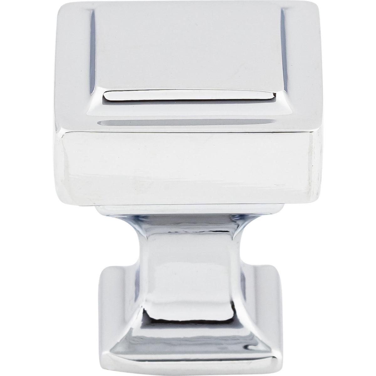 Top Knobs TK700PC: 1" Ascendra Square Cabinet Knob - Polished Chrome