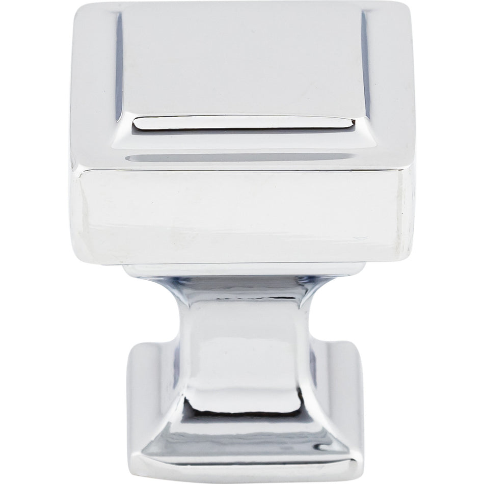 Top Knobs TK700PC: 1" Ascendra Square Cabinet Knob - Polished Chrome