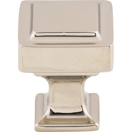 Top Knobs TK700PN: 1" Ascendra Square Cabinet Knob - Polished Nickel