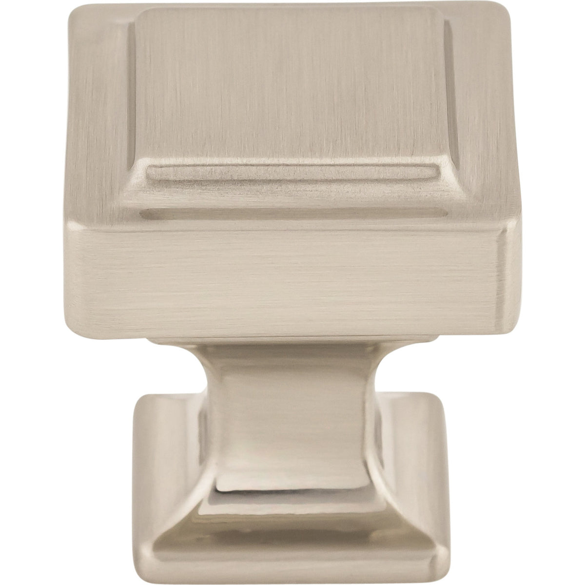 Top Knobs TK701BSN: 1-1/8" Ascendra Square Cabinet Knob - Brushed Satin Nickel
