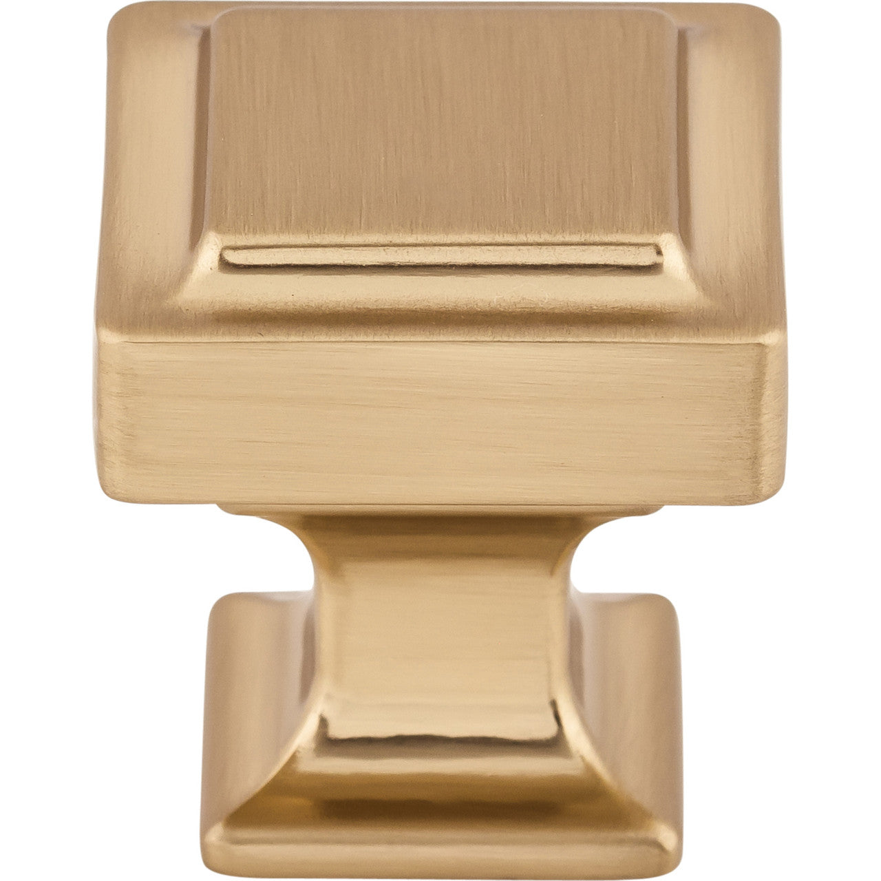 Top Knobs TK701HB: 1-1/8" Ascendra Square Cabinet Knob - Honey Bronze