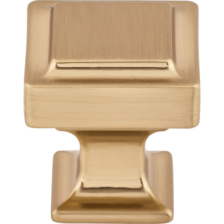 Top Knobs TK701HB: 1-1/8" Ascendra Square Cabinet Knob - Honey Bronze