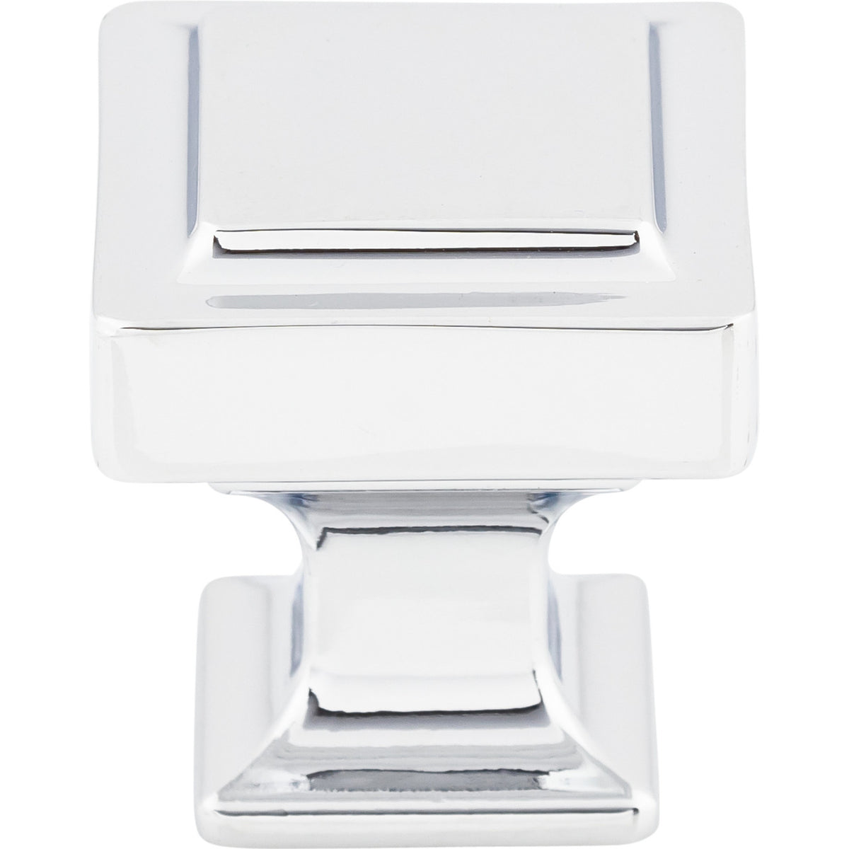 Top Knobs TK701PC: 1-1/8" Ascendra Square Cabinet Knob - Polished Chrome
