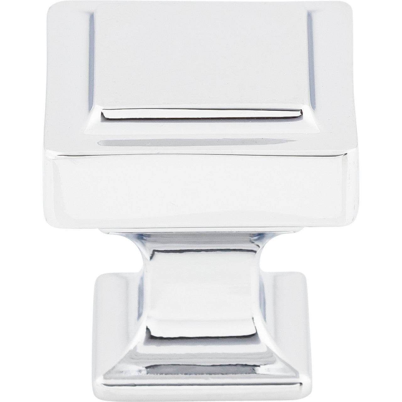 Top Knobs TK701PC: 1-1/8" Ascendra Square Cabinet Knob - Polished Chrome