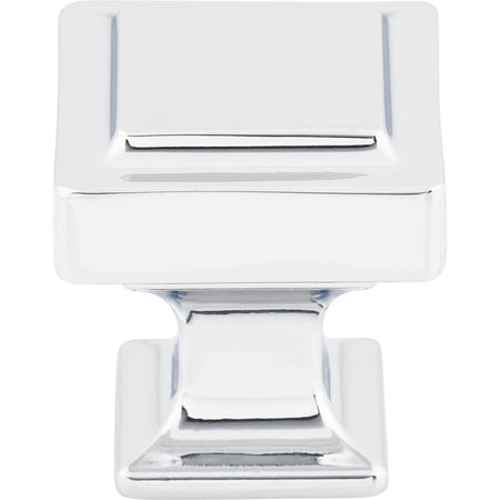 Top Knobs TK701PC: 1-1/8" Ascendra Square Cabinet Knob - Polished Chrome