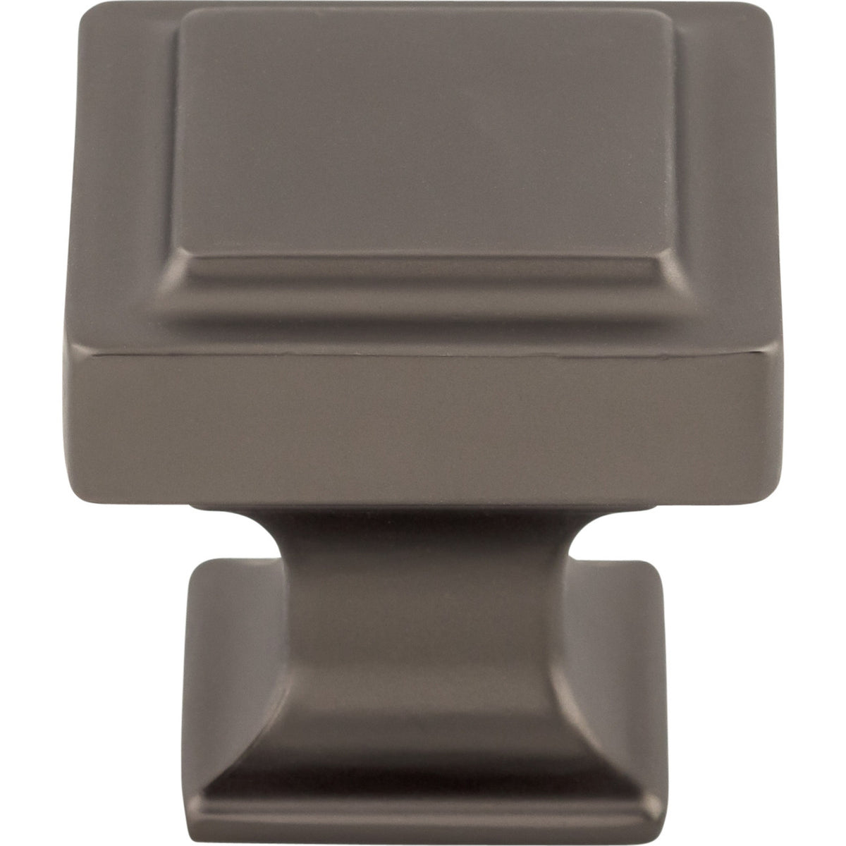 Top Knobs TK702AG: 1-1/4" Ascendra Square Cabinet Knob - Ash Gray