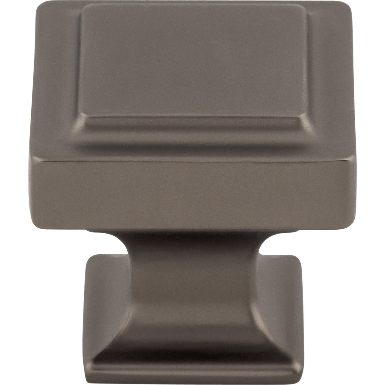 Top Knobs TK702AG: 1-1/4" Ascendra Square Cabinet Knob - Ash Gray