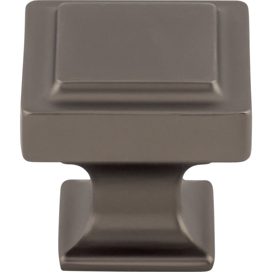 Top Knobs TK702AG: 1-1/4" Ascendra Square Cabinet Knob - Ash Gray