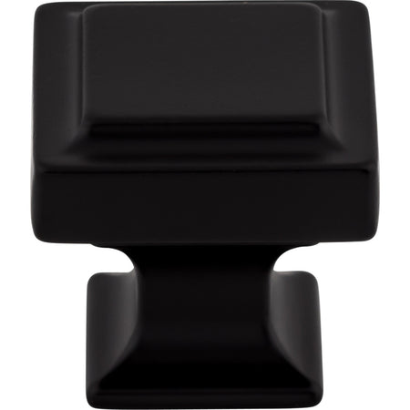 Top Knobs TK702BLK: 1-1/4" Ascendra Square Cabinet Knob - Flat Black