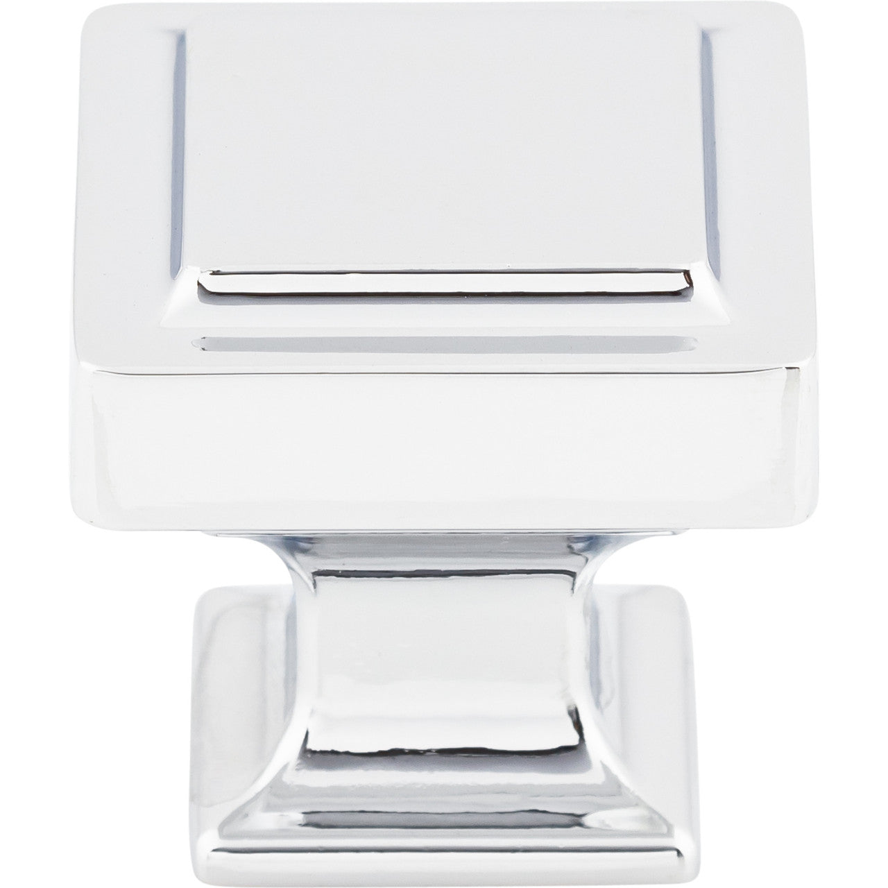 Top Knobs TK702PC: 1-1/4" Ascendra Square Cabinet Knob - Polished Chrome