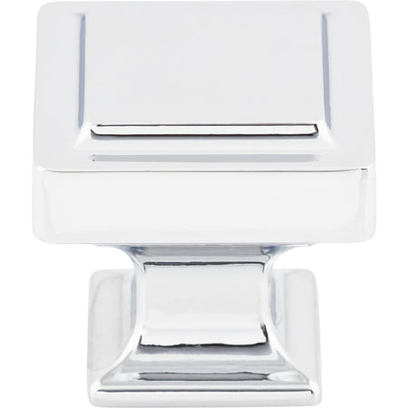 Top Knobs TK702PC: 1-1/4" Ascendra Square Cabinet Knob - Polished Chrome