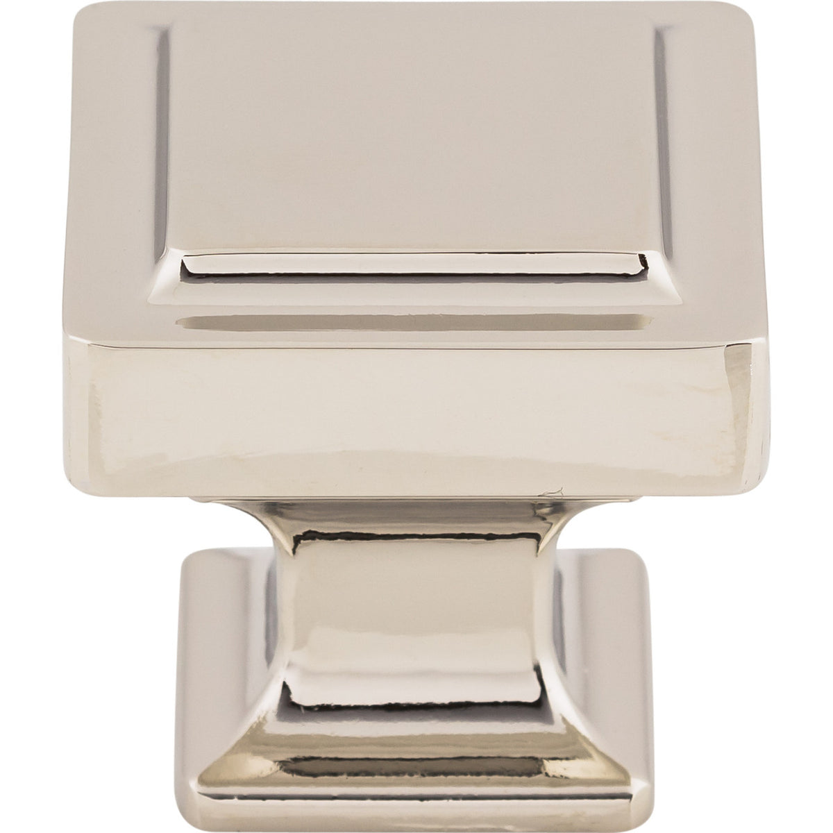 Top Knobs TK702PN: 1-1/4" Ascendra Square Cabinet Knob - Polished Nickel