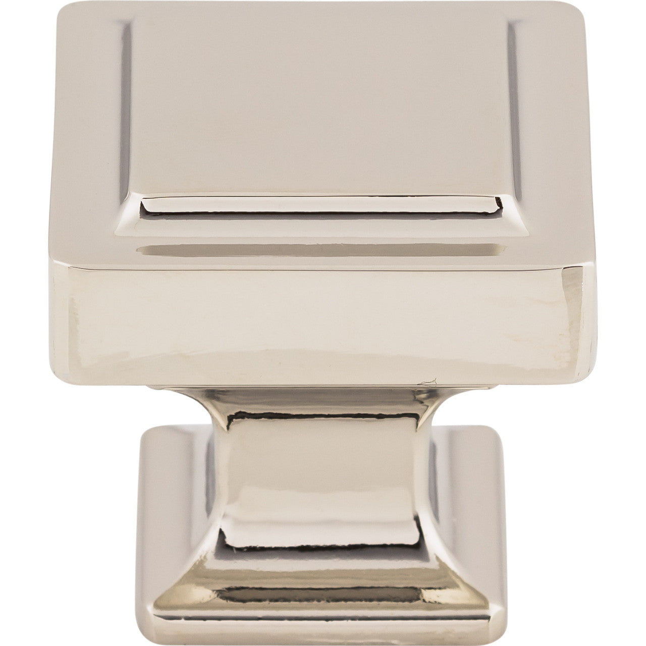 Top Knobs TK702PN: 1-1/4" Ascendra Square Cabinet Knob - Polished Nickel