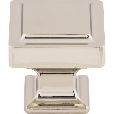 Top Knobs TK702PN: 1-1/4" Ascendra Square Cabinet Knob - Polished Nickel