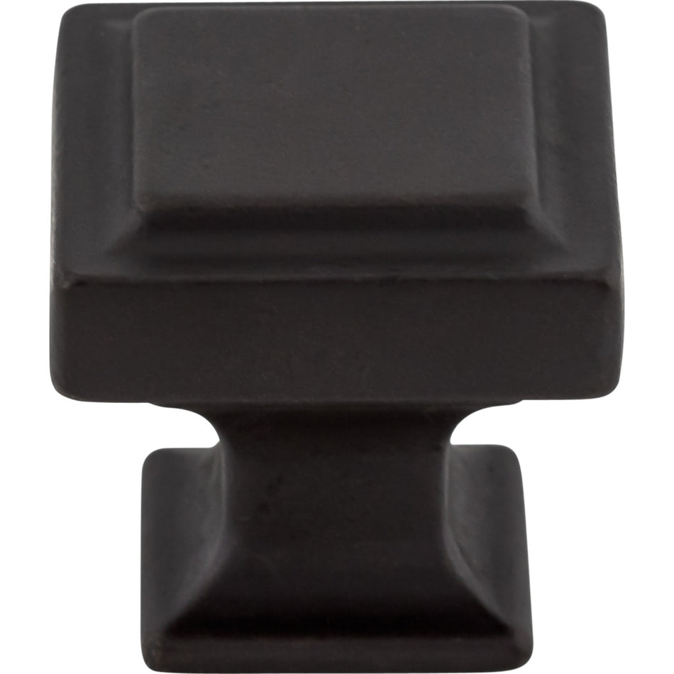 Top Knobs TK702SAB: 1-1/4" Ascendra Square Cabinet Knob - Sable