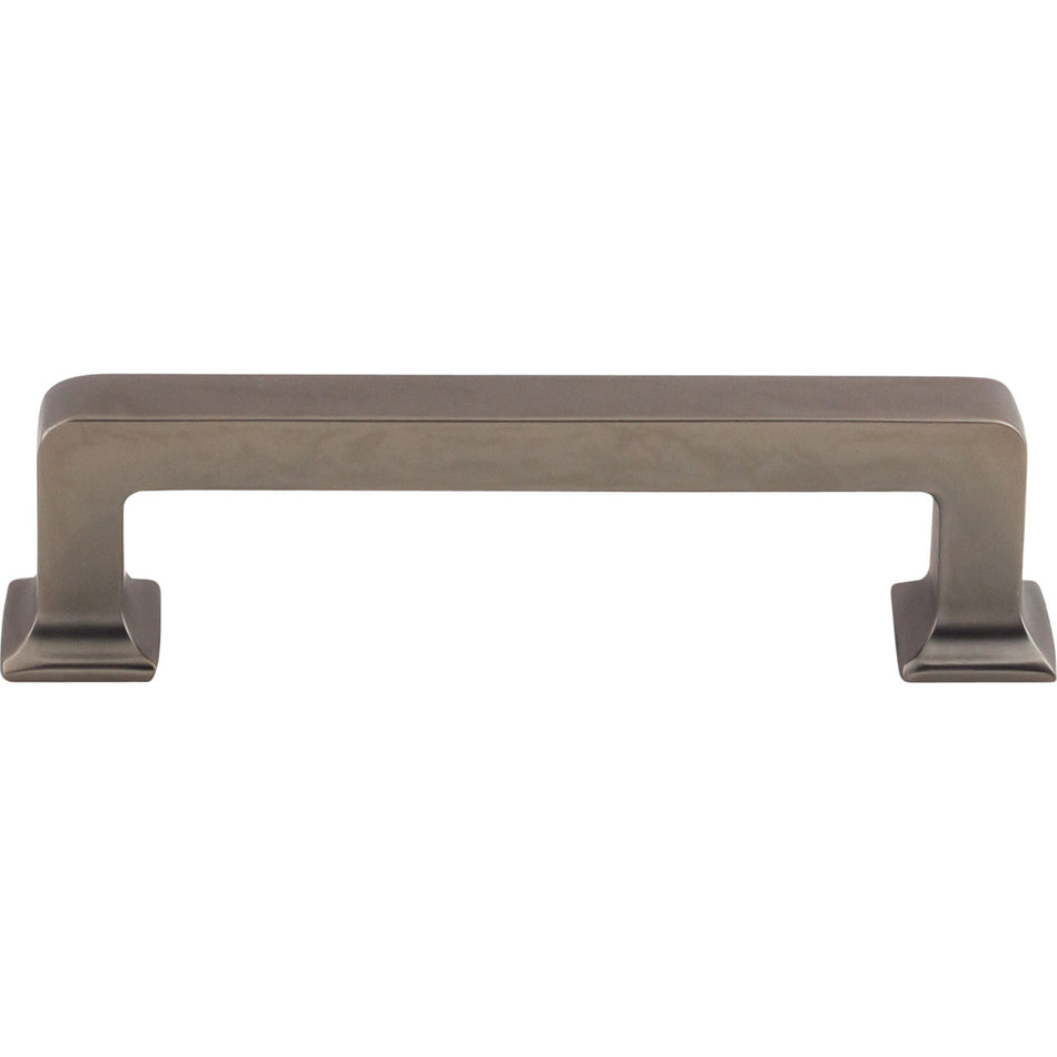 Top Knobs TK703AG: 3-3/4" cc Ascendra Rectangular Bar Cabinet Pull - Ash Gray
